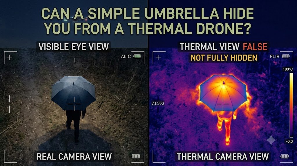 Can an Umbrella Hide You from a Thermal Drone? Myth vs. Fact