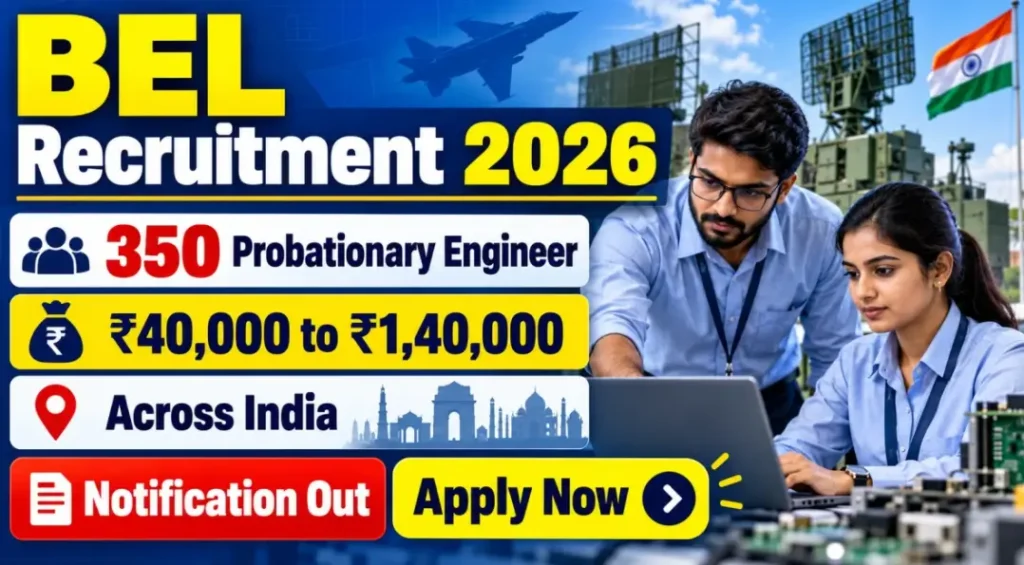 BEL Probationary Engineer Recruitment 2026: Apply for 350 Posts