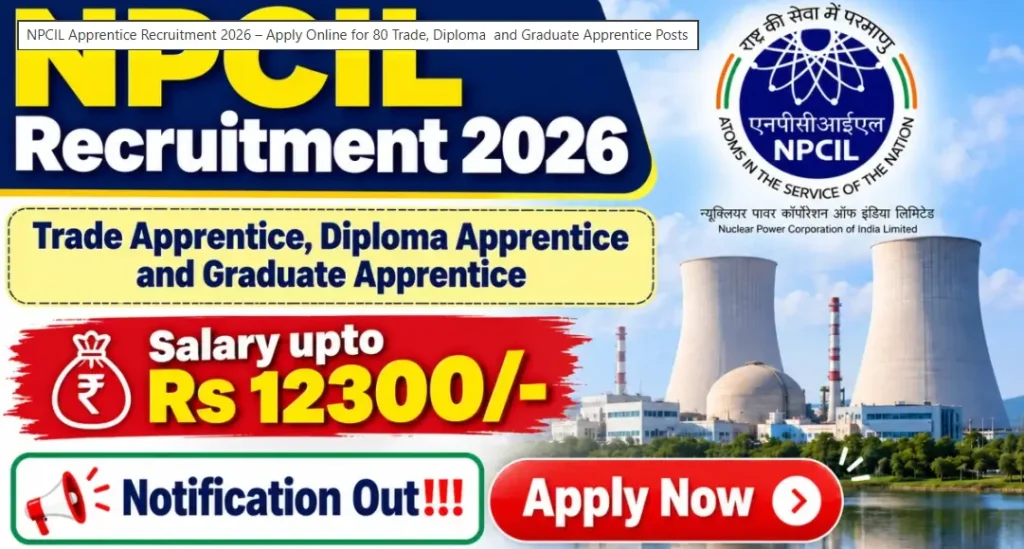 NPCIL Apprentice Recruitment 2026: Apply Online for 80 Vacancies